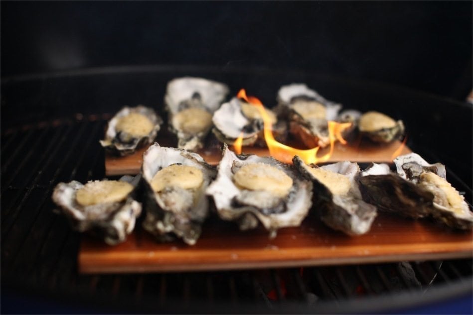 Cedar Planked Oysters