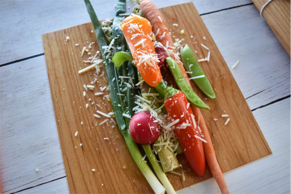 Alder Wrapped Spring Vegetables Recipe