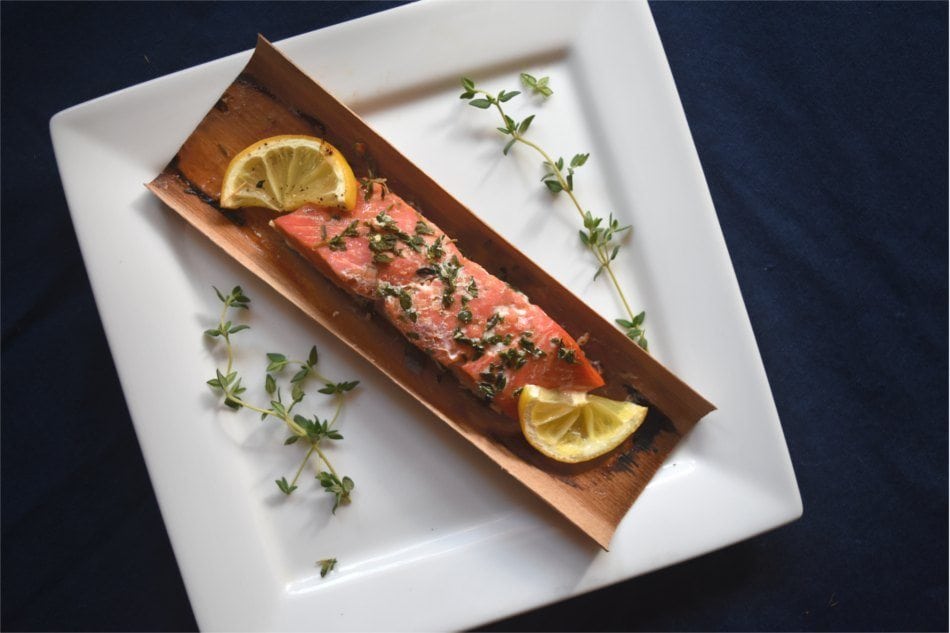 Cedar Wrapped Salmon with Herbs and Lemon Recipe