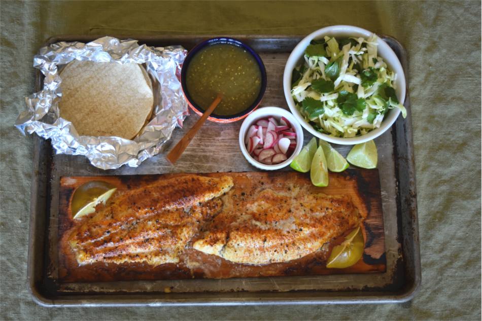 Cedar Planked Catfish Tacos Recipe