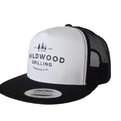 Flat Bill Trucker Hat with Wildwood Grilling Logo