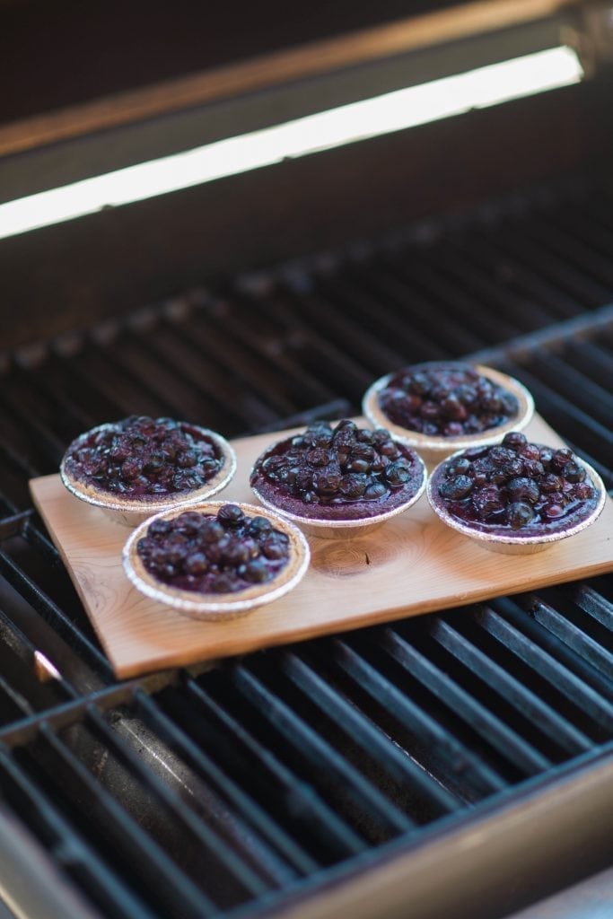 Cedar Grilled Mini Blueberry Tarts