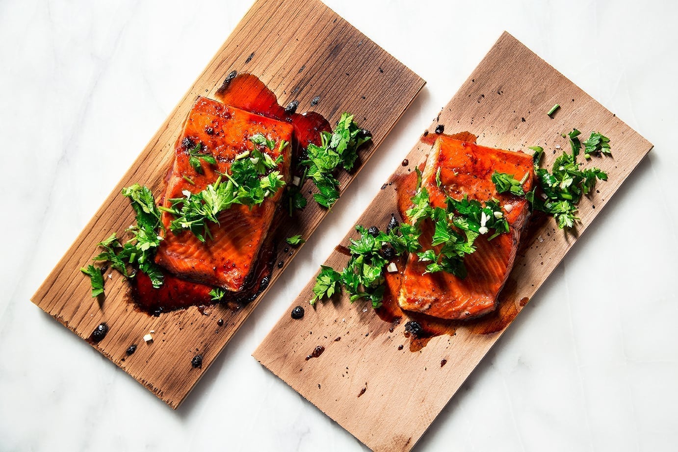 Hibiscus Glazed Cedar Planked Salmon Recipe