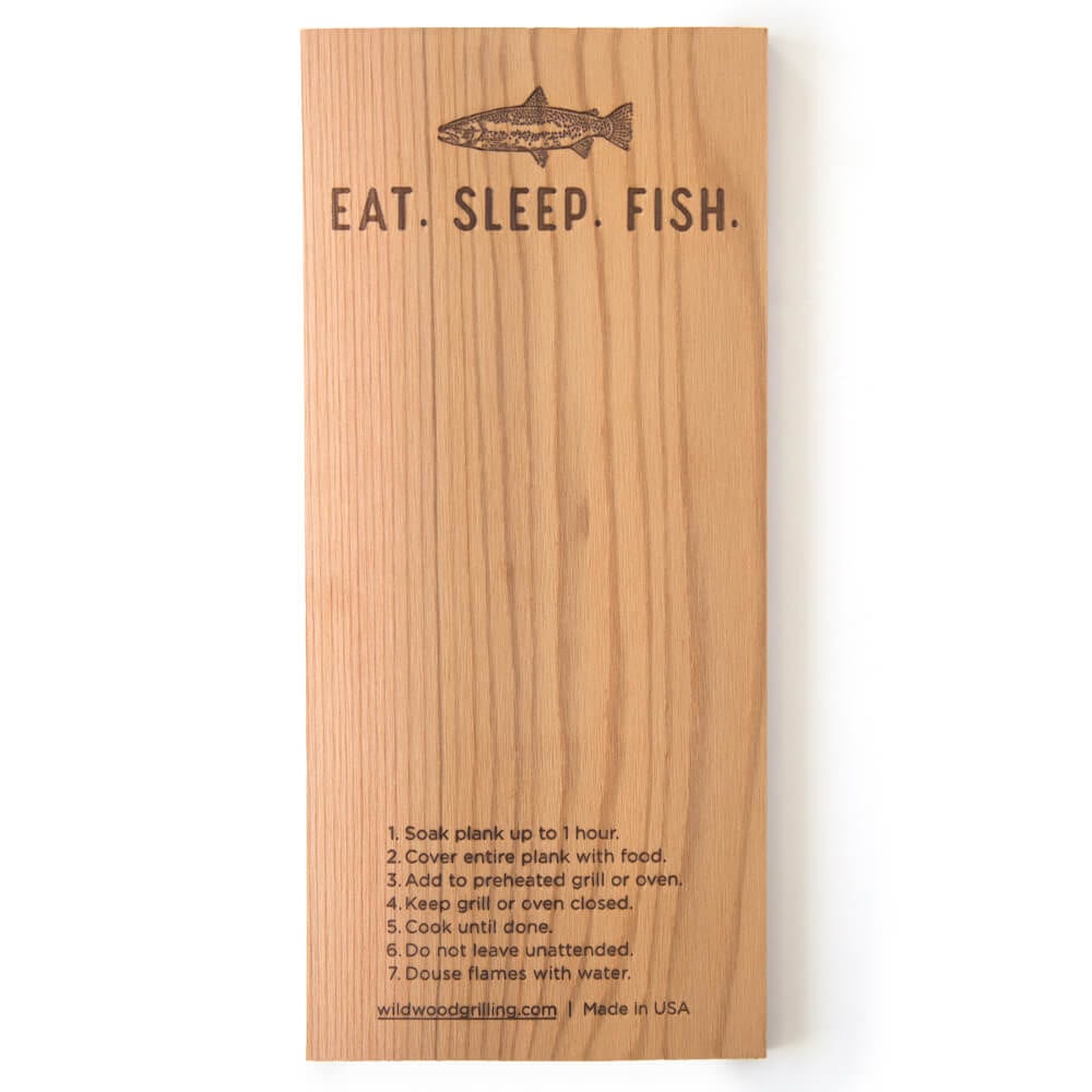 Eat. Sleep. Fish. Grilling Planks (2-Pack)