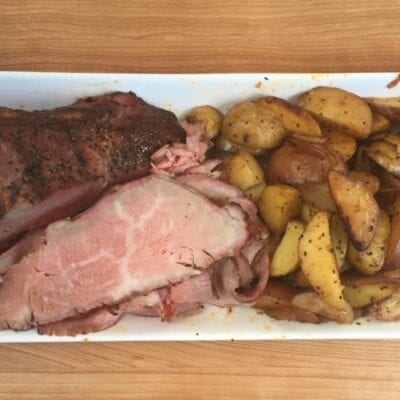 Cherry Smoked Tri-Tip with Potatoes and Onions