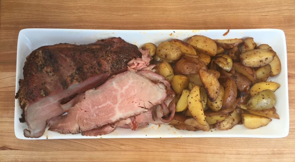 Cherry Smoked Tri-Tip with Potatoes and Onions
