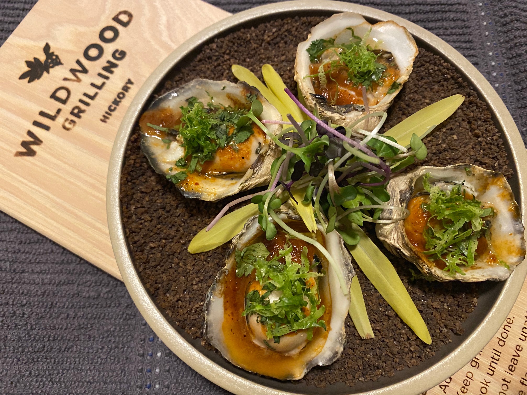Hickory Planked Mexican Oysters